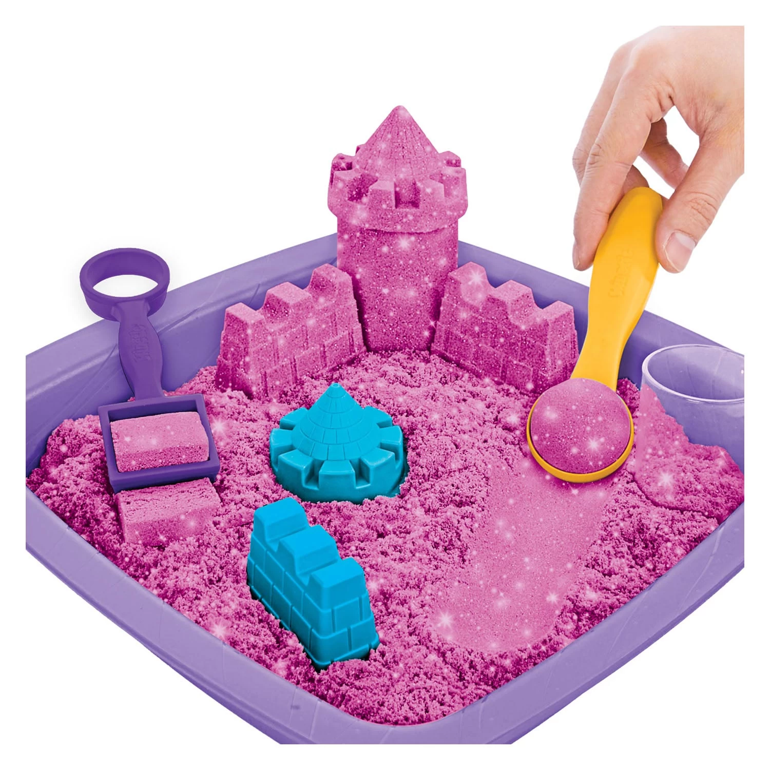 SPIN MASTER Kinetic Sand - Shimmer Sand Castle Set Pink, 453gr. 7 SPIN MASTER Kinetic Sand - Shimmer Sand Castle Set Pink, 453gr. – Bild 5