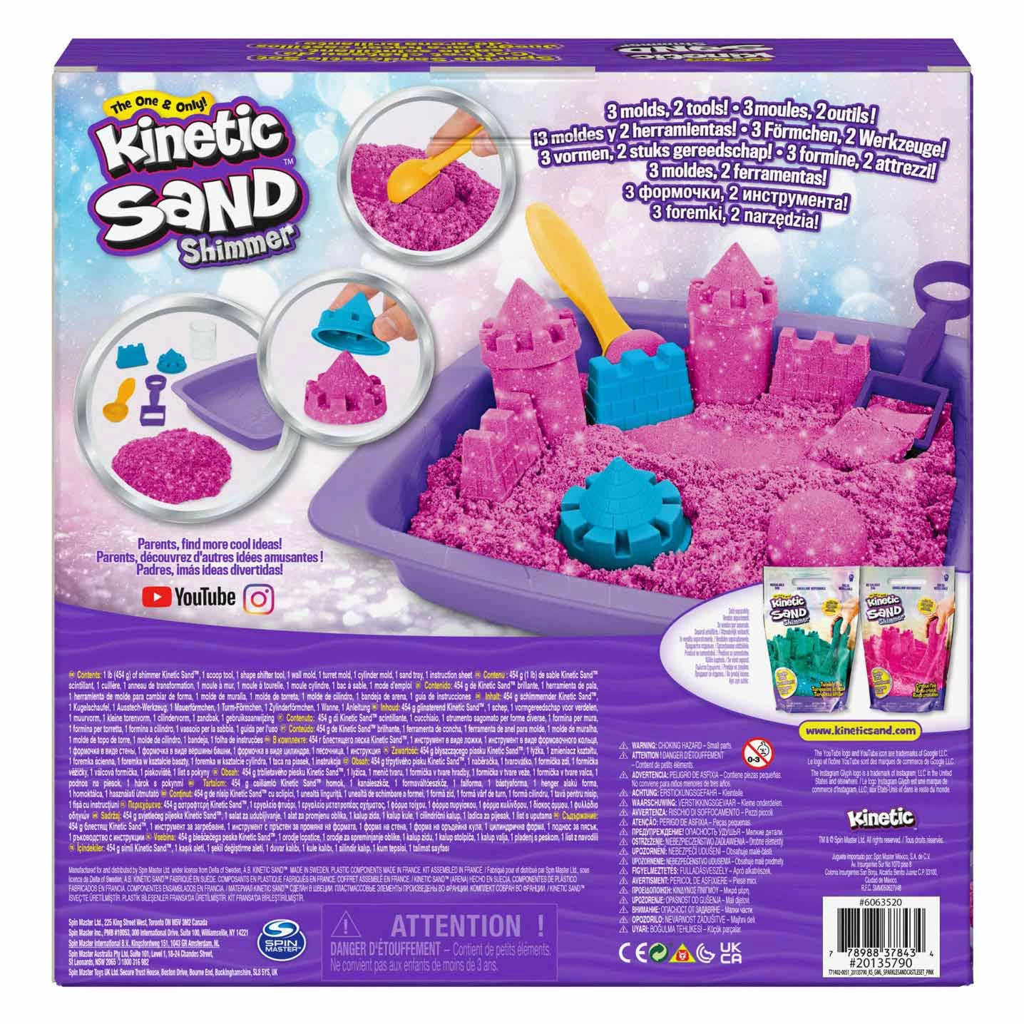 SPIN MASTER Kinetic Sand - Shimmer Sand Castle Set Pink, 453gr. 10 SPIN MASTER Kinetic Sand - Shimmer Sand Castle Set Pink, 453gr. – Bild 8