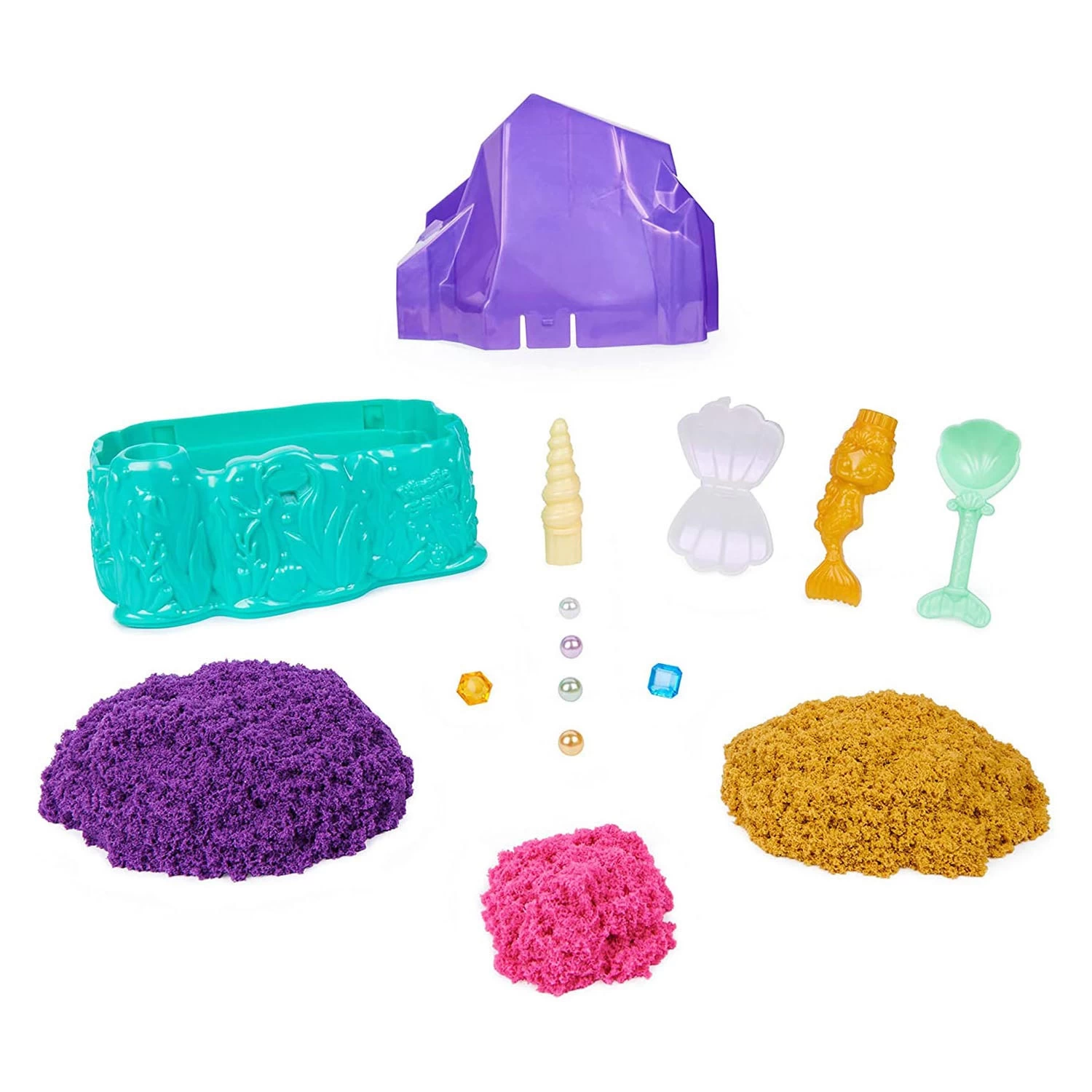 SPIN MASTER Kinetic Sand – Meerjungfrau-Kristall-Spielset 3 SPIN MASTER Kinetic Sand – Meerjungfrau-Kristall-Spielset