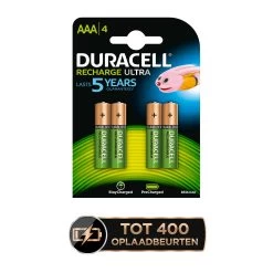 Wiederaufladbare Batterien Duracell Wiederaufladbare NimH Stay Charged AAA/HR03 900 MAh, 4 Stk.