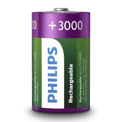 Wiederaufladbare Batterien Philips NimH D/HR20 3000 MAh, 2 Stk.