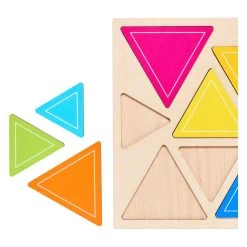 Rolf - Relief-Holzformpuzzle Entdecken Sie Dreiecke, 10 Teile.