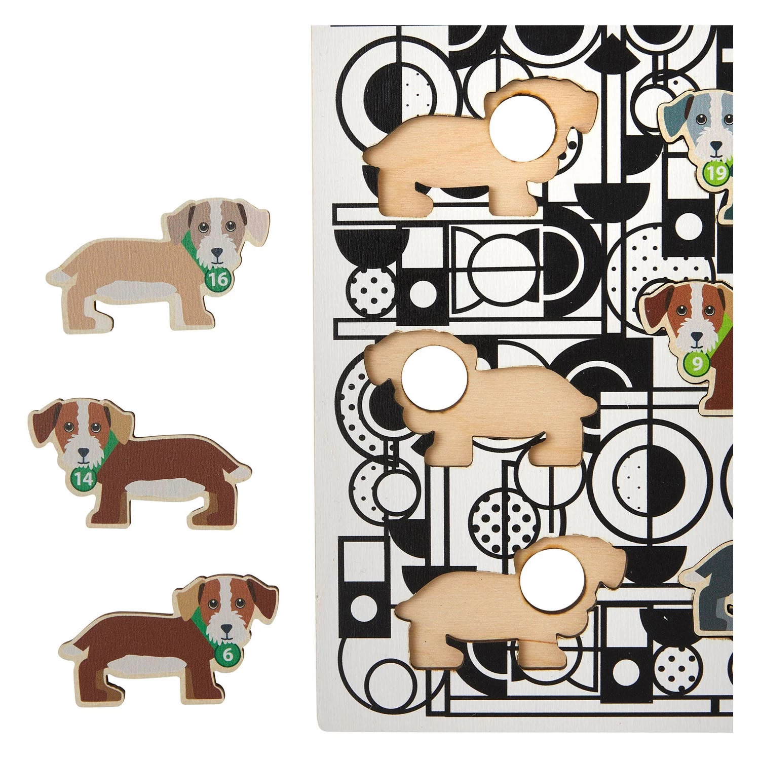 Rolf - Holz-Formpuzzle Hundefamilie, 20-tlg. 3 Rolf - Holz-Formpuzzle Hundefamilie, 20-tlg.