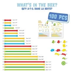 Spaghetteez 3D Art Flexible Baustäbe, 100 Dlg. -Spielzeugwelt Verkauf 1250352e