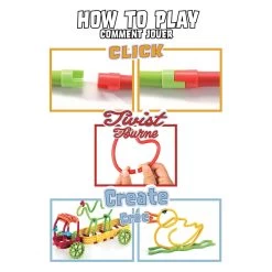 Spaghetteez 3D Art Flexible Baustäbe, 35dlg. -Spielzeugwelt Verkauf 1250363j