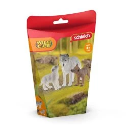 Schleich WILD LIFE Wölfin Mit Wolfsjungen 42472