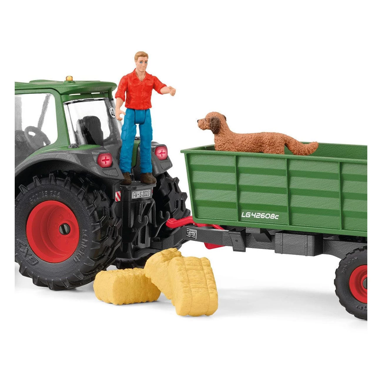 Schleich FARM WORLD Traktor Mit Anhänger 42608 6 Schleich FARM WORLD Traktor Mit Anhänger 42608 – Bild 4