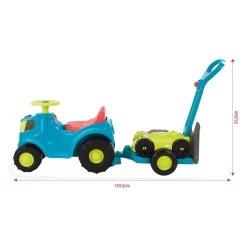 Ecoiffier Traktor Mit Anhänger Und Rasenmäher -Spielzeugwelt Verkauf 1430344h