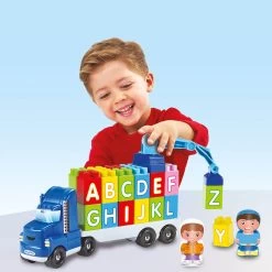 Abrick Truck Mit Kran Und Buchstaben -Spielzeugwelt Verkauf 1430440c