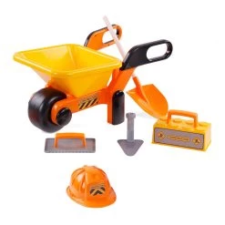 Cavallino Schubkarre Gelb Mit Werkzeug Und Helm, 6-tlg.