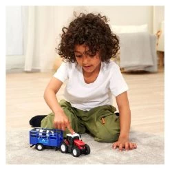 Dickie Massey Ferguson Traktor Mit Tieranhänger -Spielzeugwelt Verkauf 1480806f