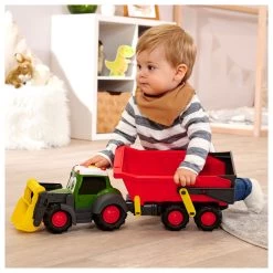 Dickie ABC Fendti Traktor Mit Anhänger Und Bauernhof 14 Dickie ABC Fendti Traktor Mit Anhänger Und Bauernhof -Spielzeugwelt Verkauf 1480812g