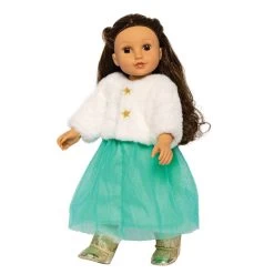 Plüschpuppenjacke Mit Rock, 35-45 Cm -Spielzeugwelt Verkauf 1520397d