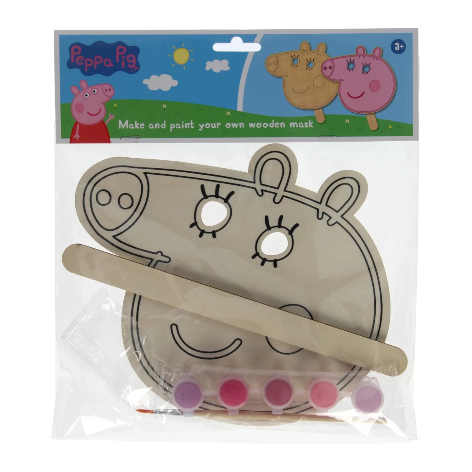 Malen Sie Ihre Eigene Hölzerne Peppa Pig -Maske 4 Malen Sie Ihre Eigene Hölzerne Peppa Pig -Maske – Bild 2