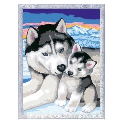 Ravensburger CreArt Malen Nach Zahlen – Süße Huskys