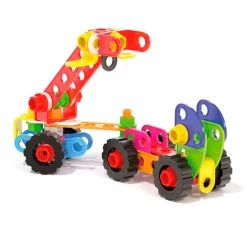 Quercetti Tecno Jumbo Mit Aufbewahrungsbox, 84 Stück.