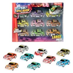 Toi Toys Turbo Racers Mini Rally Rückziehautos, 9-tlg. -Spielzeugwelt Verkauf 2430351g