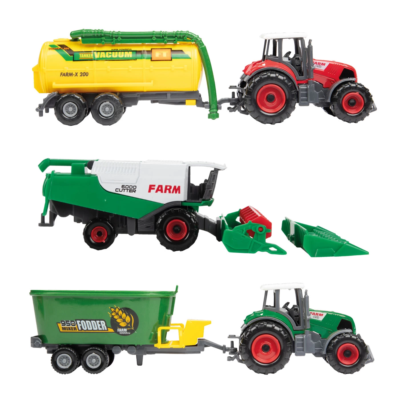 Toi Toys Metalltraktor Mit Anhänger, 6-tlg. 3 Toi Toys Metalltraktor Mit Anhänger, 6-tlg.