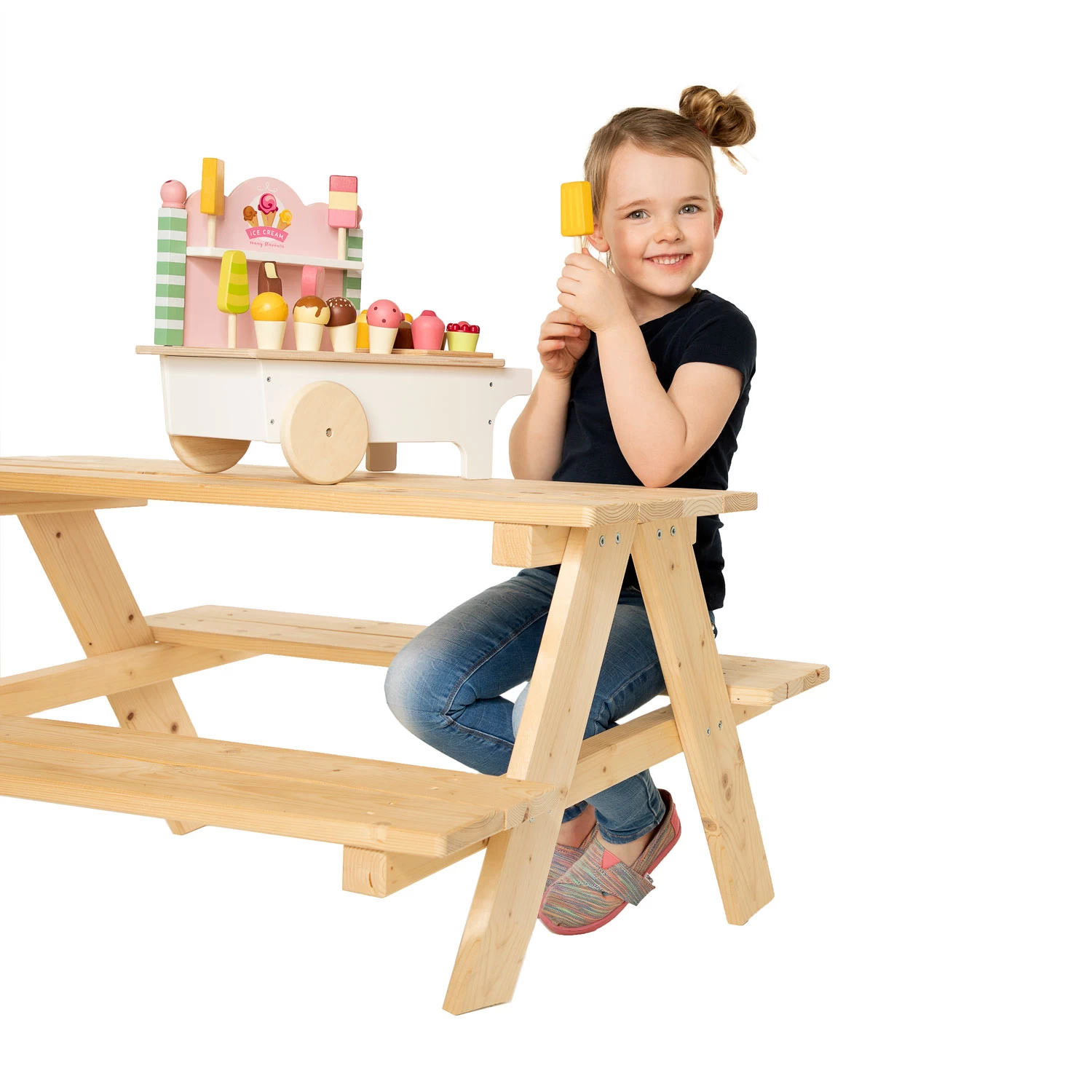 Mentari Eiswagen Aus Holz, 18 Stück. 5 Mentari Eiswagen Aus Holz, 18 Stück. – Bild 3