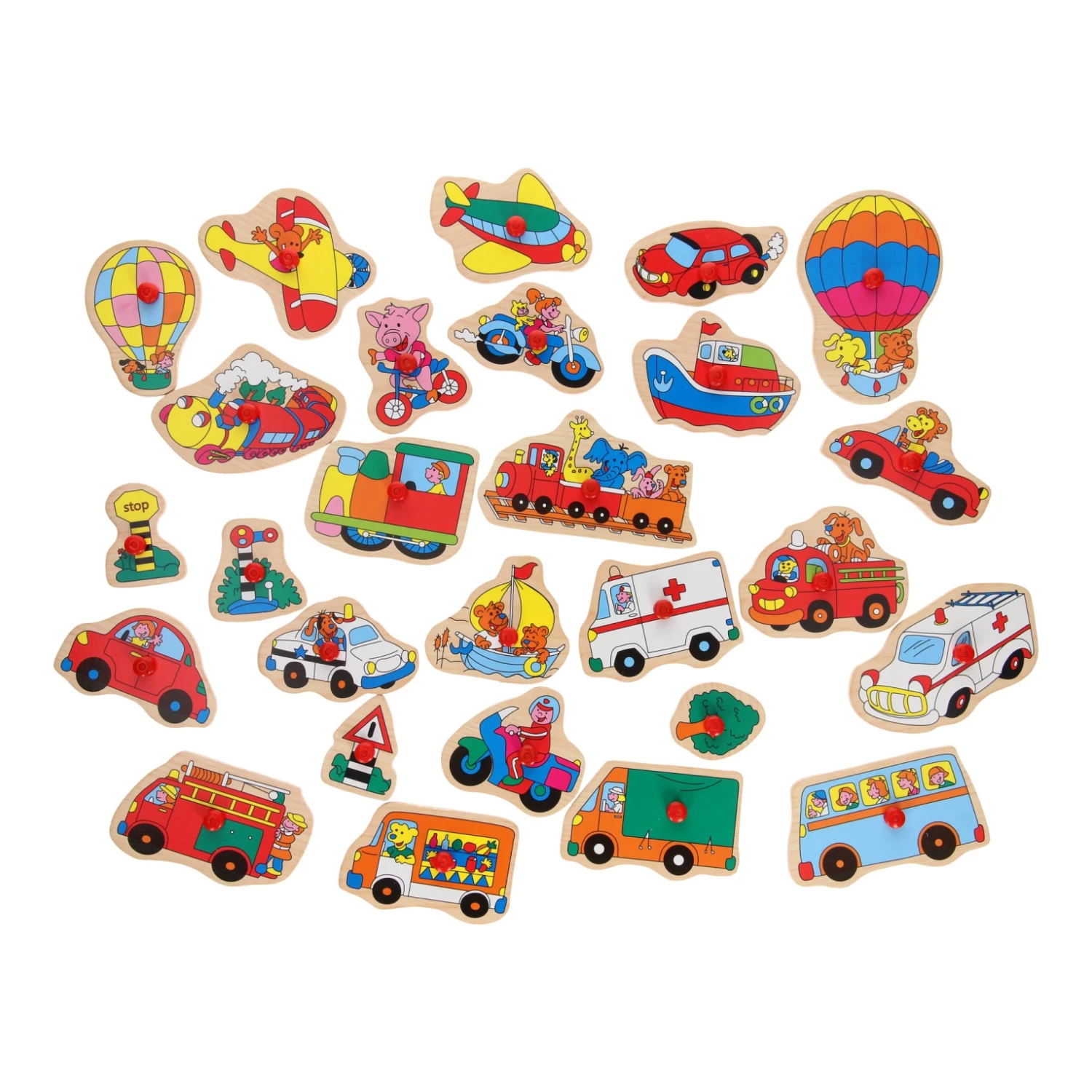 Holzblasenpuzzle XL - Fahrzeuge 3 Holzblasenpuzzle XL - Fahrzeuge