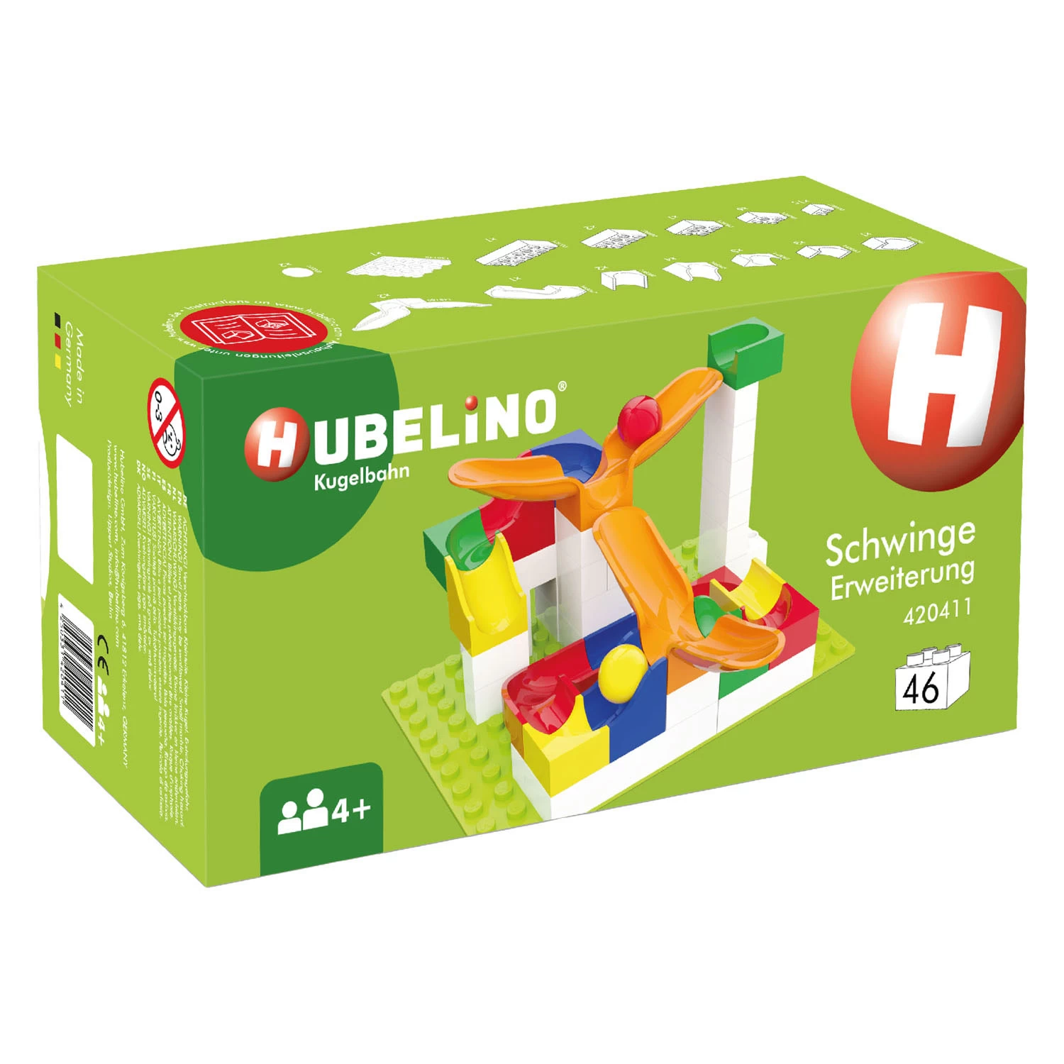 Hubelino Murmelbahn-Ergänzungsset Schaukel, 46-tlg. 3 Hubelino Murmelbahn-Ergänzungsset Schaukel, 46-tlg.