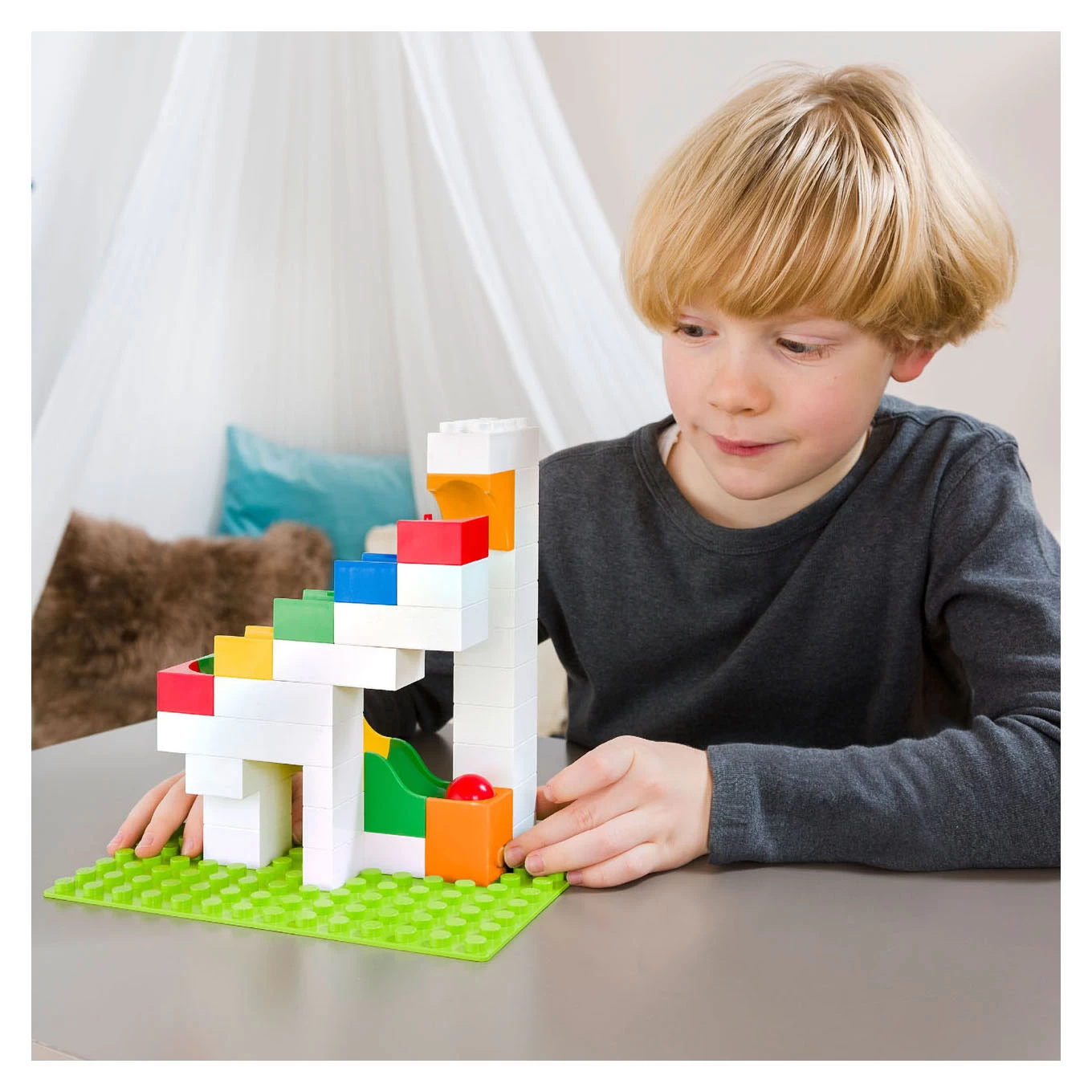 Hubelino Murmelbahn-Erweiterungsset Katapult, 41-tlg. 7 Hubelino Murmelbahn-Erweiterungsset Katapult, 41-tlg. – Bild 5