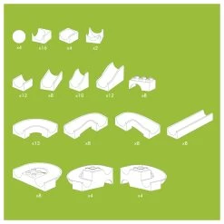 Hubelino Murmelbahn Gleiselemente, 128 Stk. -Spielzeugwelt Verkauf 2580525d1