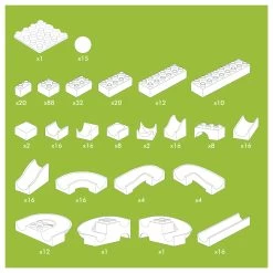 Hubelino Murmelbahn KIGA Schulset Bausatz, 352-tlg -Spielzeugwelt Verkauf 2580543d1