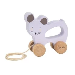 Trixie Holz-Nachziehfigur - Mrs. Maus