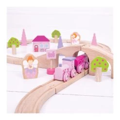 Bigjigs Holzeisenbahn-Set – Rosa, 40-teilig. -Spielzeugwelt Verkauf 2999170f