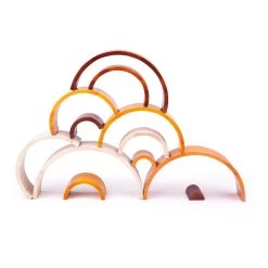 Bigjigs Großer Holzpfahl Rainbow Natural