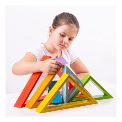 Bigjigs Holzstapel Aus Dreiecken, 7 Stück. -Spielzeugwelt Verkauf 2999829f