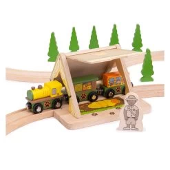 Bigjigs Holzschienen-Safarizelt