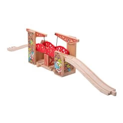 Bigjigs Holzschienen Doppelhubbrücke Graffiti