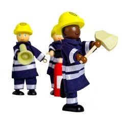 Tidlo Puppenhaus-Puppen Aus Holz, Feuerwehrleute, 4-tlg. -Spielzeugwelt Verkauf 2999928k