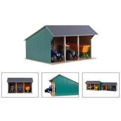 Kids Globe Landwirtschaftlicher Schuppen Für Traktoren, Groß, 1:32