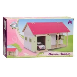 Kids Globe Pferdestall Pink Mit 2 Boxen Und Aufbewahrung 1:32