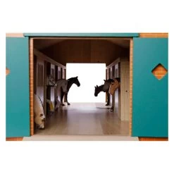 Kids Globe Pferdestall Mit 7 Boxen, 1:24 -Spielzeugwelt Verkauf 3180026k