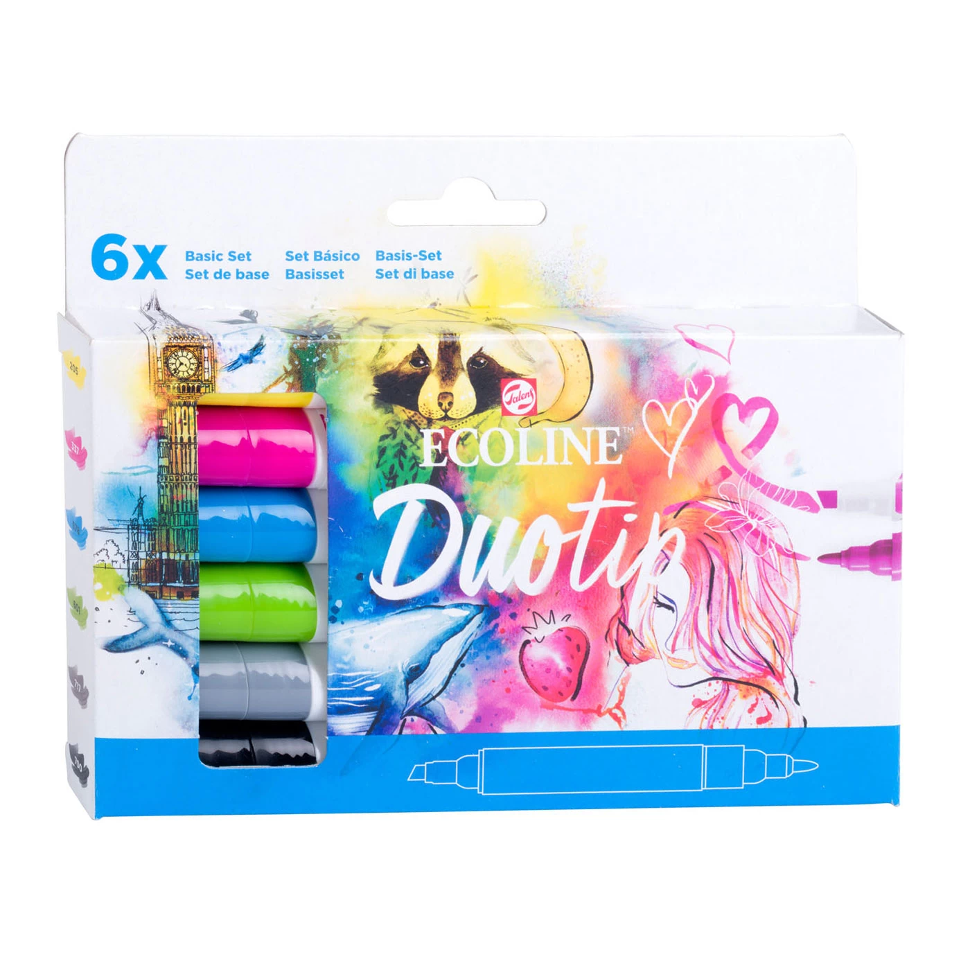Talens Ecoline Duotip Marker Basisset, 6-tlg. 3 Talens Ecoline Duotip Marker Basisset, 6-tlg.