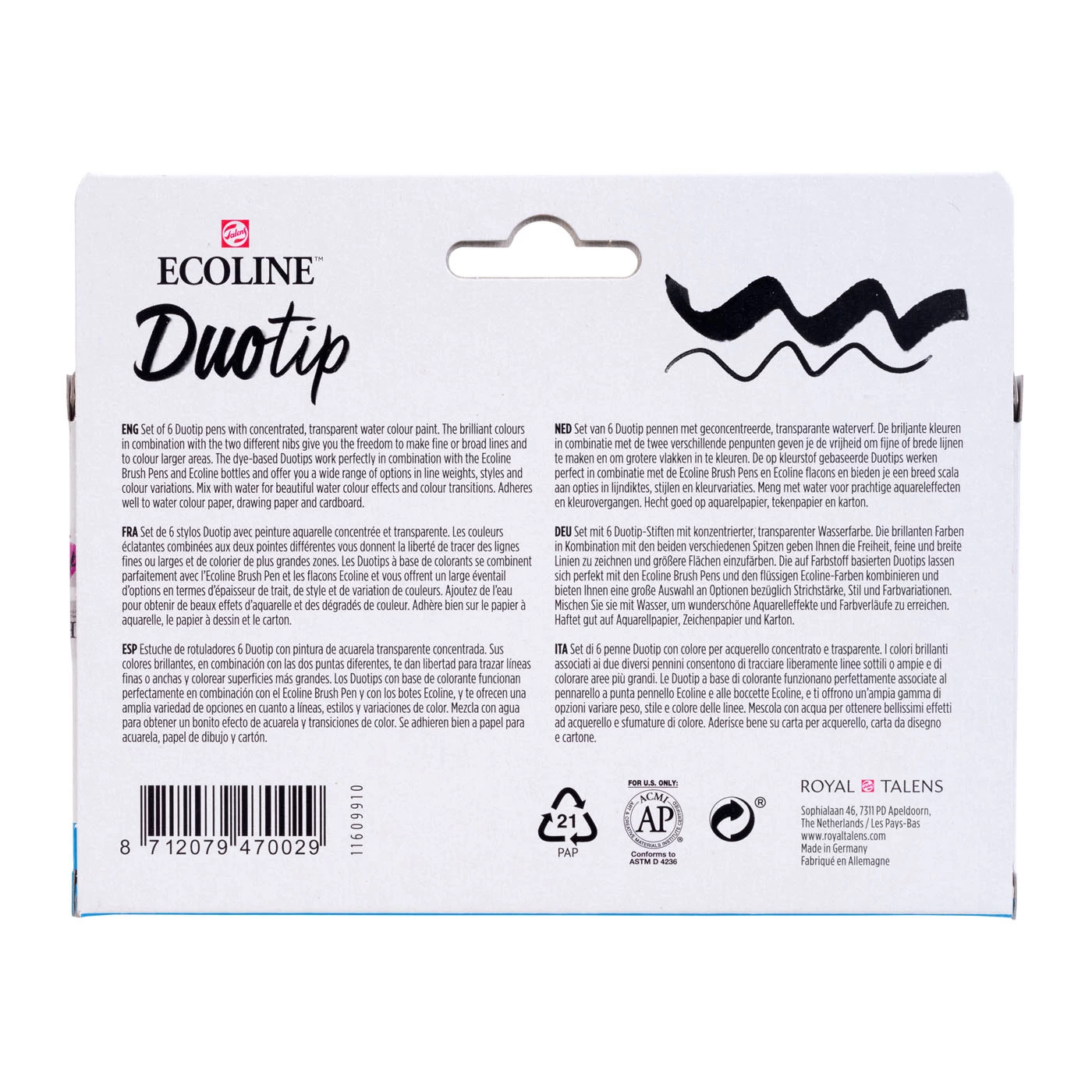 Talens Ecoline Duotip Marker Basisset, 6-tlg. 6 Talens Ecoline Duotip Marker Basisset, 6-tlg. – Bild 4