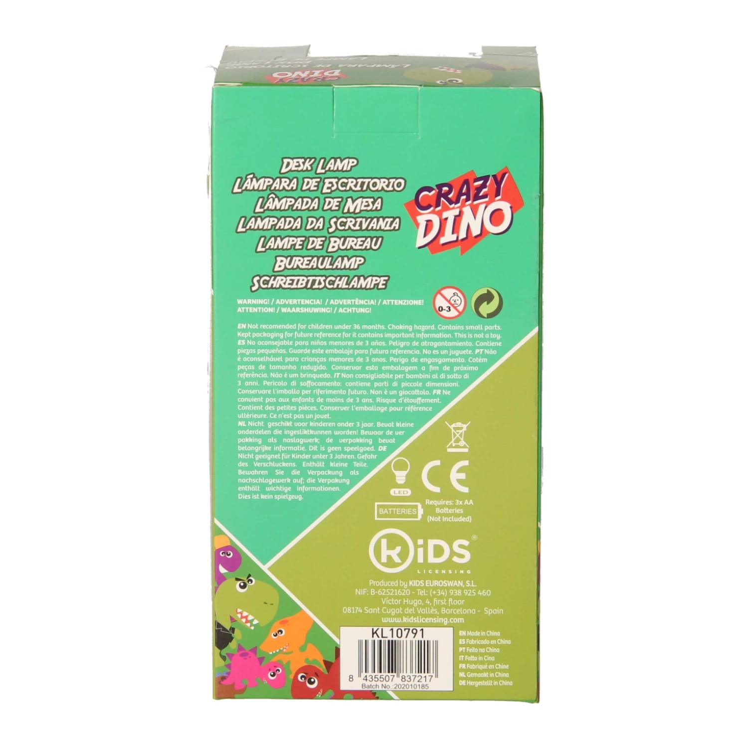 Kids Licensing Dinosaurier-Tischlampe 3 Kids Licensing Dinosaurier-Tischlampe