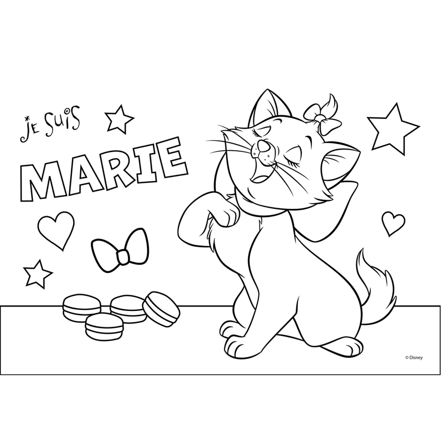 Disney Marie-Katze-Malvorlagen Mit Schablone Und Stickerbogen 6 Disney Marie-Katze-Malvorlagen Mit Schablone Und Stickerbogen – Bild 4
