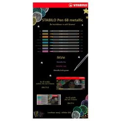 STABILO Pen 68 Metallic - Filzstift - Set Mit 8 Stück