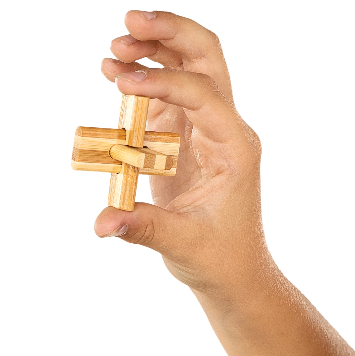 Eureka 3D-Bambus-Gehirnpuzzle Doublecross ** 3 Eureka 3D-Bambus-Gehirnpuzzle Doublecross **