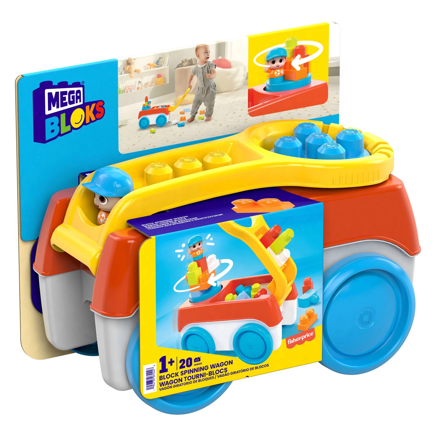 Mega Bloks – Blockdrehender Bollerwagen Mit Bausteinen 3 Mega Bloks – Blockdrehender Bollerwagen Mit Bausteinen