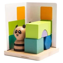 BS Toys Pandas Puzzle Holz – Formenspiel