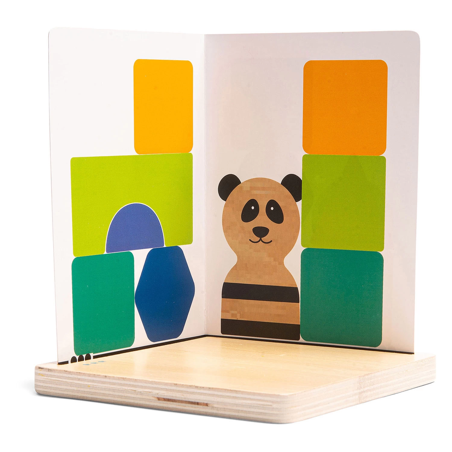 BS Toys Pandas Puzzle Holz – Formenspiel 3 BS Toys Pandas Puzzle Holz – Formenspiel – Bild 2