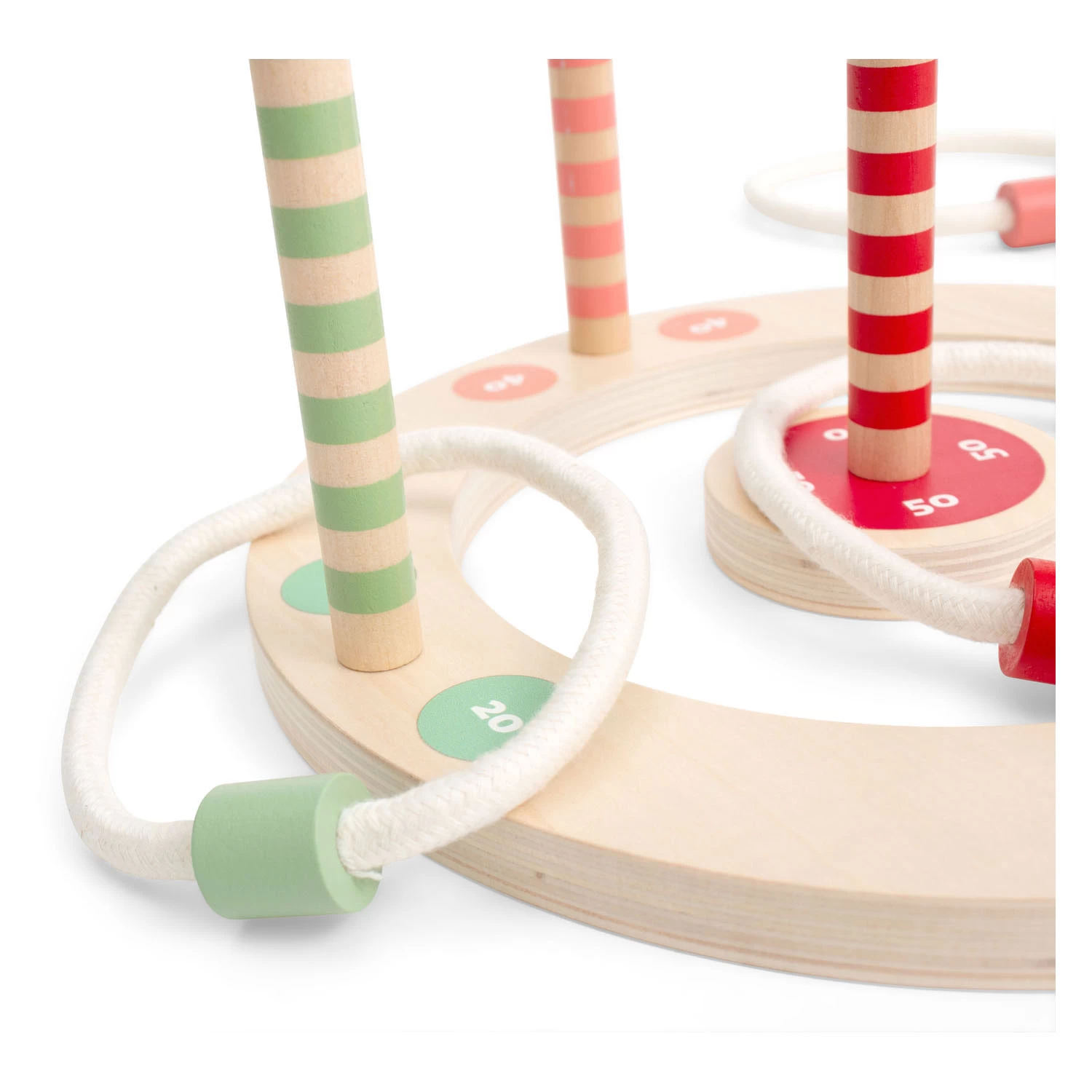 BS Toys Ringwurfspiel Aus Holz Mit Streifen, 7-teilig. 5 BS Toys Ringwurfspiel Aus Holz Mit Streifen, 7-teilig. – Bild 3