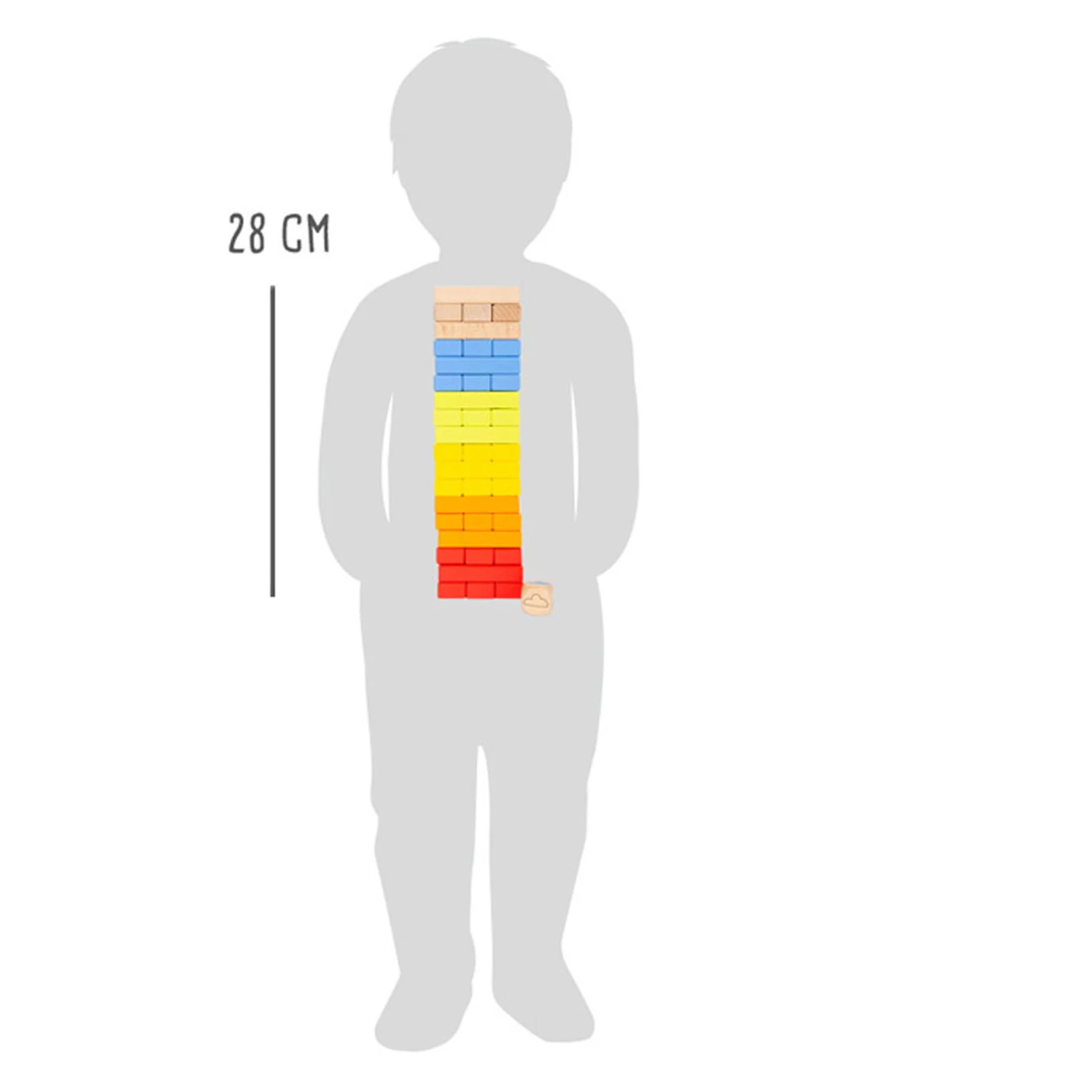 Small Foot – Regenbogen-Wackelturm-Spiel Aus Holz 6 Small Foot – Regenbogen-Wackelturm-Spiel Aus Holz – Bild 4