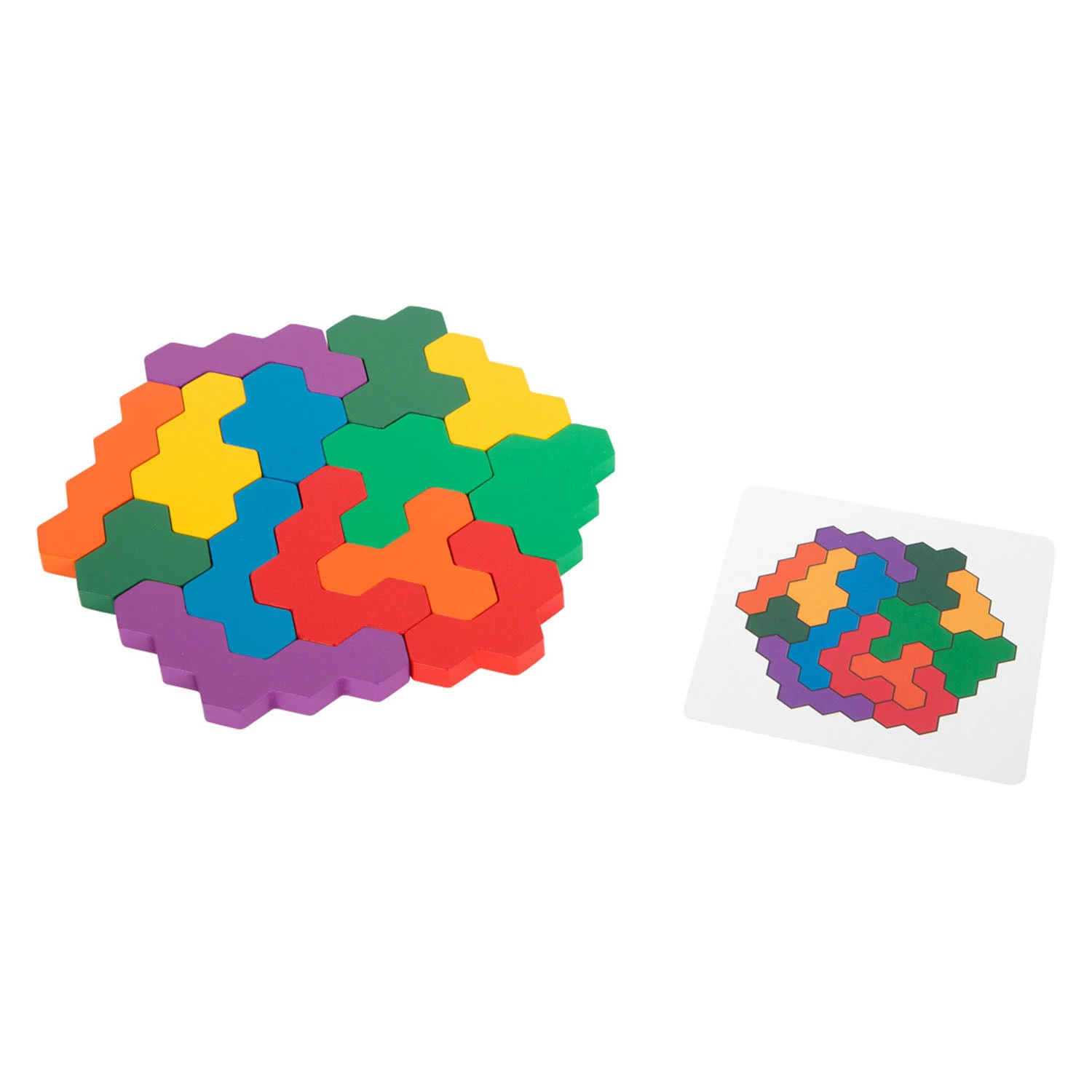 Small Foot - Holzformpuzzle Sechseck 4 Small Foot - Holzformpuzzle Sechseck – Bild 2